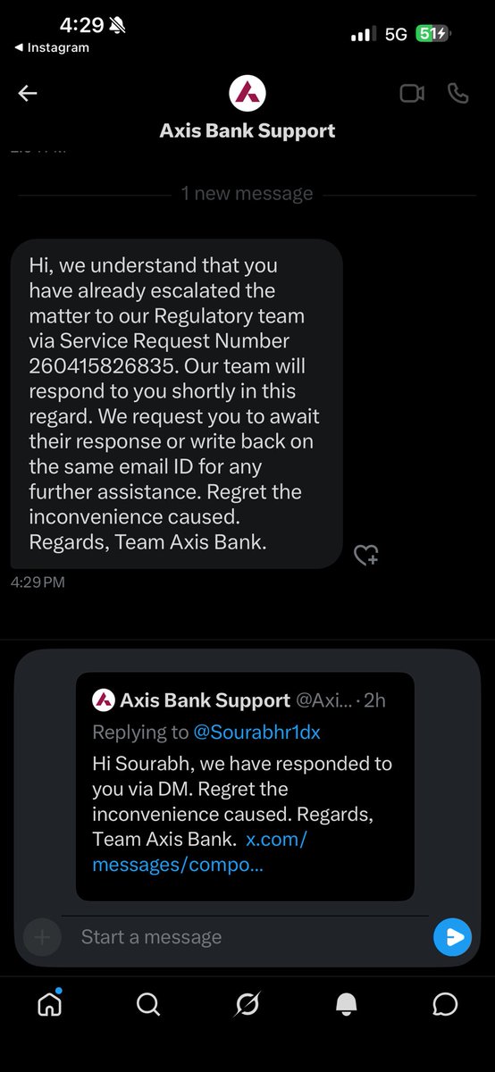 Sourabhr1dx's tweet image. SHAME ON @AxisBank! 🚨

5th time SAME robotic reply! It's 4:30 PM, bank is closing, but Grandpa's surgery is still stuck because of your 6k ego. 

Is SR 260415826835 a joke to you? I am going to the Police NOW.

@RBI @PMOIndia @nsitharaman #AxisBank #MedicalEmergency