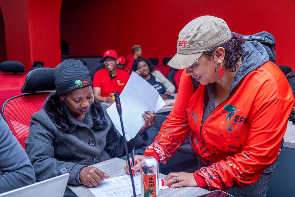 EFFSouthAfrica's tweet photo. ♦️In Pictures♦️

Members of the Gauteng Provincial Elections Task Force, signing the attendance register ahead of today’s PETF Meeting.

 #RegisterToVoteEFF  In The 2026 Local Government Elections On The Following Link: https://t.co/ydvMdsh0Mb https://t.co/wJwbt0SL7G