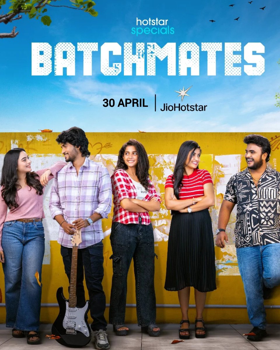 CinemaWikipedia's tweet image. #HotstarSpecials Telugu Series #Batchmates Streaming From 30th April On #JioHotstar.

Starring: #BinduMadhavi, #SaiSriraamVemparaala, #SindhuReddy, #GeeravaniReddy, #AnthonyKarthik, #Nissar, #RaviVarma &amp;amp; More.
Directed By #SriHarshaSetty.

#BatchmatesOnJioHotstar #CinemaWikipedia