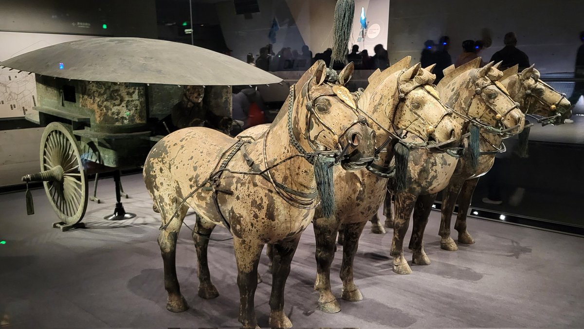 SeanBSanto's tweet photo. I visited the Terracotta Warriors today. Their horses too and the Emporer's bronze chariot and horses. It was quite a site: over 8,000 in total. https://t.co/BfpMVclmnb