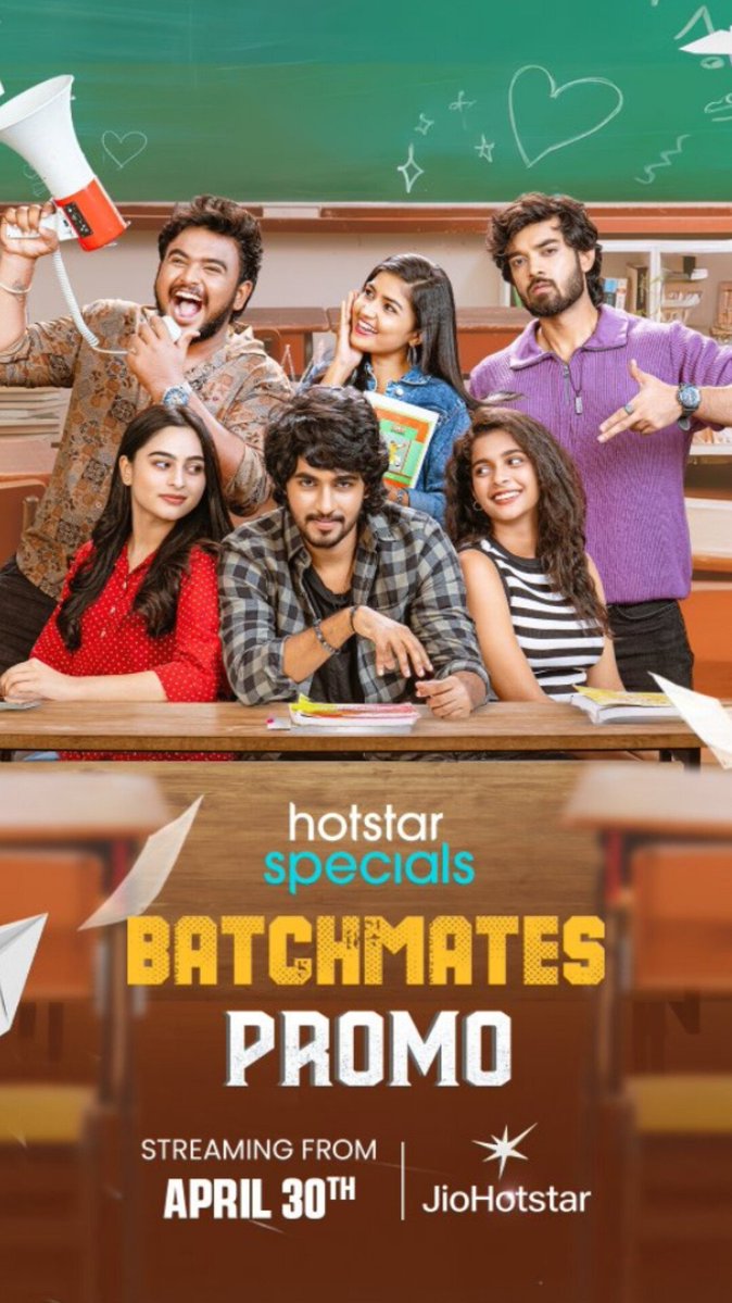 CinemaWikipedia's tweet image. #HotstarSpecials Telugu Series #Batchmates Streaming From 30th April On #JioHotstar.

Starring: #BinduMadhavi, #SaiSriraamVemparaala, #SindhuReddy, #GeeravaniReddy, #AnthonyKarthik, #Nissar, #RaviVarma &amp;amp; More.
Directed By #SriHarshaSetty.

#BatchmatesOnJioHotstar #CinemaWikipedia