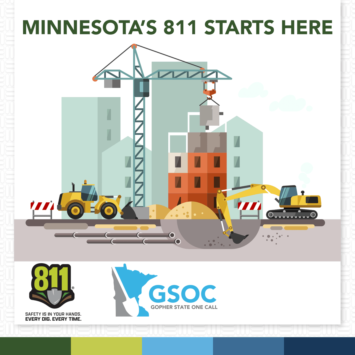 GopherOneCall's tweet photo. GSOC provides professionals with a variety of free resources, including: 
-My Tickets software for ticket tracking and organization 
-Excavator quick guides and other helpful downloads 
-Annual damage prevention meetings held around the state 
More at https://t.co/I0O3x0woZA. https://t.co/wzmwFog6GN