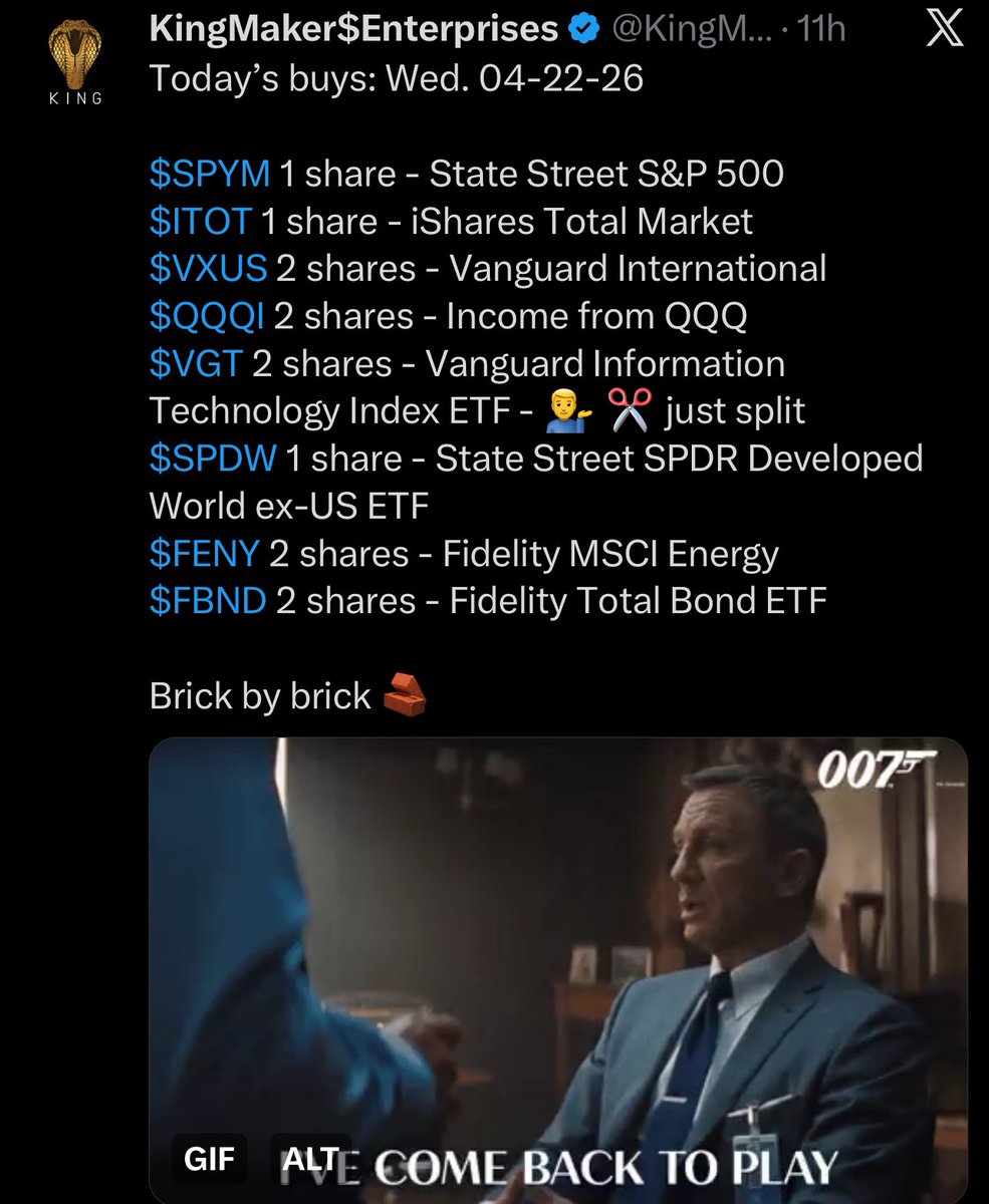 KingMakerIQ's tweet image. Good Morning ☀️ X Nation 

#personalfinance #wealth

Futures: 🟥 across the board! 📸
Today’s challenge: 📋🔦
What are you buying today?
ETF
Stock
Index Fund
Dividend ETF
REIT
Gold

💰📬
Here are the Stock Market futures:👇
#investing #stocks #dividends
#passiveincome #money #x