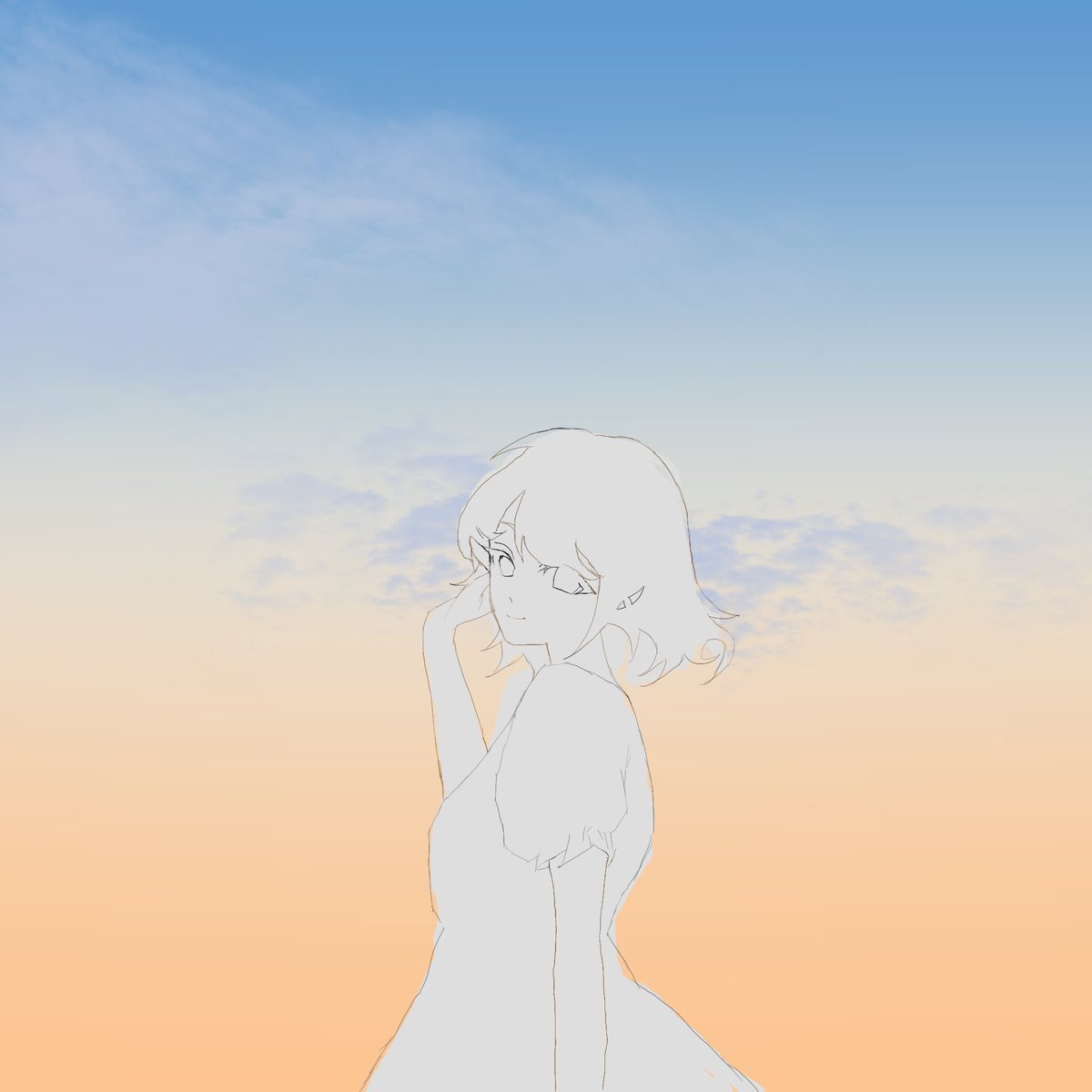 Axinnmo49's tweet image. wip #rkgk #illustration #clouds #skies #插画 #イラスト #イラスト好きさんと繋がりたい