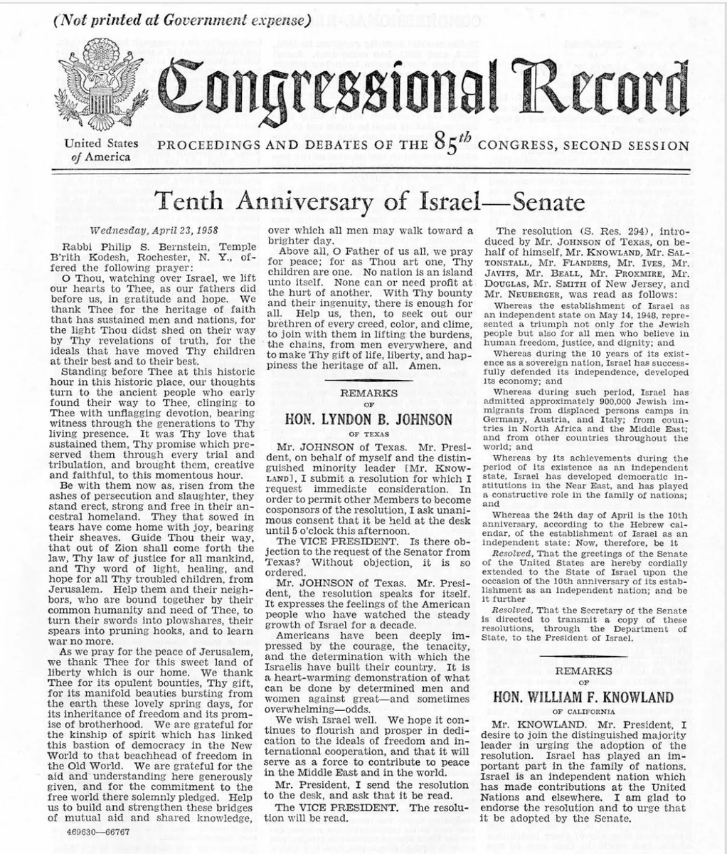 WashingtonViews's tweet image. #OnThisDay - April 23.... 1963: Israel's 2nd  President Itzhak Ben-Zvi Dies...1955: (Bipartisan) Congressional Statements on  Israel's 10th Birthday....1984: "Anti-Israel" resolution...2002: @AIPAC Conference...2018: @backstreetboys in Israel!  open.substack.com/pub/onthisdayi…
