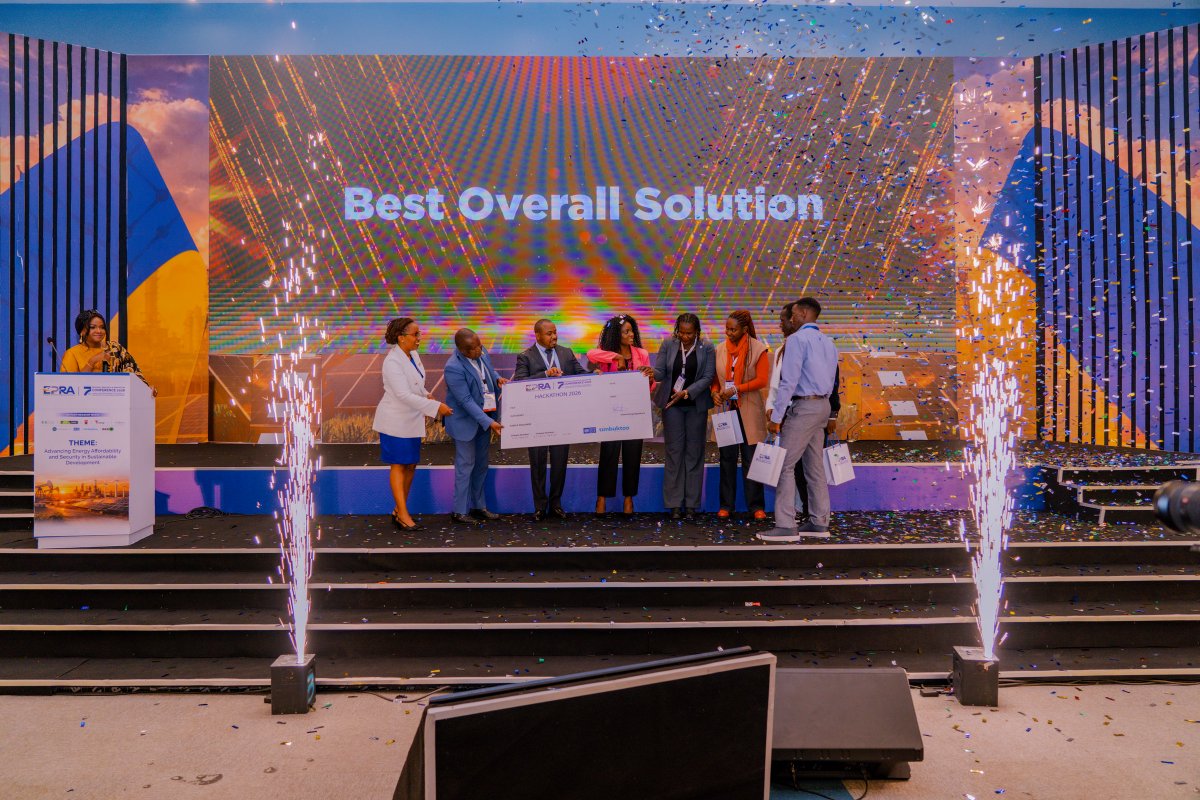 EPRA_KE's tweet photo. The Youth Summit Hackathon 2026 has come to a close.
40 participants developed solutions in Transport &amp; Carbon Accounting and Tariffs.
Winners:
- Best Overall: Evenhub
- 1st Runners-Up: RKO
- 2nd Runners-Up: Fairgrid
- Best Use of Data: Fairgrid
#EPRAResearchWeek2026 https://t.co/cGvshxdbjH