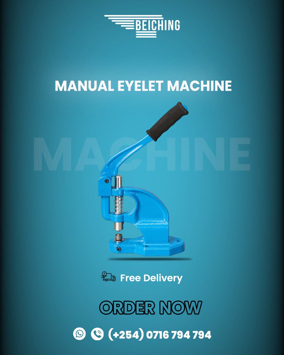 beichingKe's tweet image. 🚀 MANUAL EYELET MACHINE

💎 CLEAN &amp;amp; PRECISE FINISH
🛡️ STRONG &amp;amp; RELIABLE
⚡ PERFECT FOR BANNERS
📞 0716794794
BEICHING KENYA
#EyeletMachine #PrintingBusiness #Signage #BannerWork #BeichingKenya