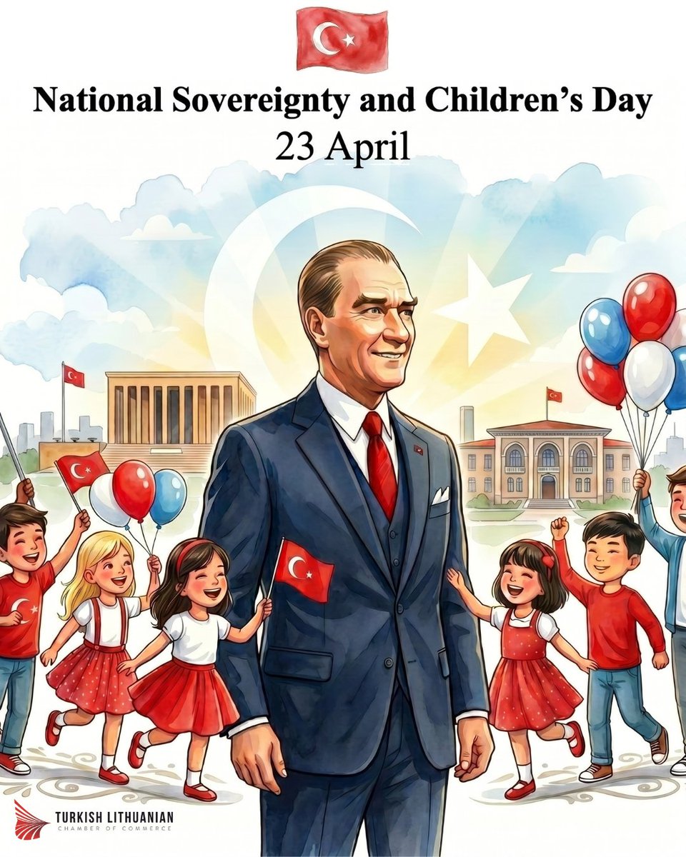 trltcc's tweet photo. Today, we celebrate April 23rd, National Sovereignty and Children’s Day, a historic milestone uniquely dedicated to the world’s children by the visionary leader Mustafa Kemal Atatürk.

#23NisanÇocukBayramı #Türkiye #Atatürk #23NisanUlusalEgemenlikveÇocukBayramı #TLCC #Lithuania https://t.co/l73EvcuzvR