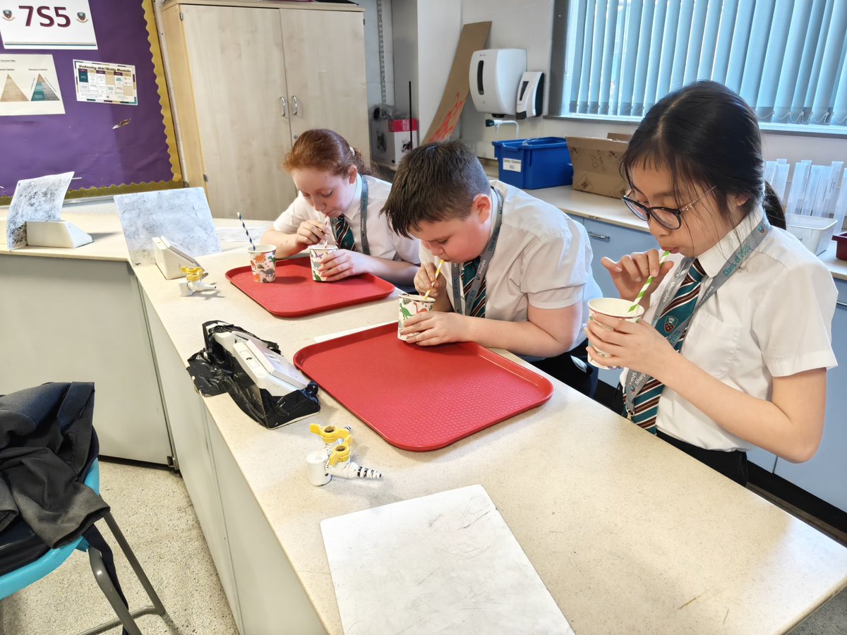 SharplesBacc's tweet photo. The pupils had a brilliant time exploring how volcanic eruptions vary in explosivity. Using jam, honey and fizzy drinks, they modelled different lava viscosities and saw how these influence eruption style! 🌋 #geologyclub @SharplesSchool https://t.co/0a1jv3A40z