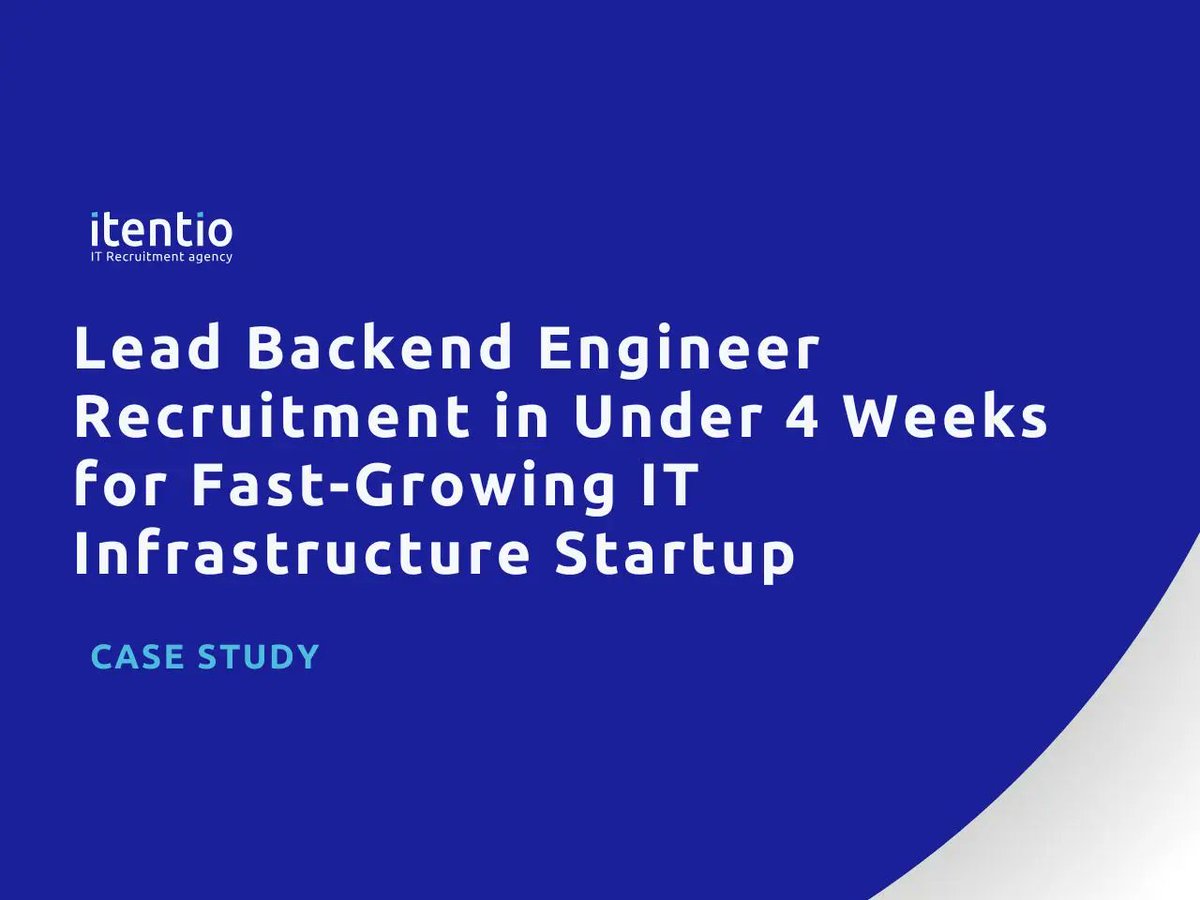 itentio_recruit's tweet photo. A CTO needed a Lead Backend Engineer. 
Niche profile. Tight timeline.

We filled it in under 4 weeks.

That's the downstream result of getting the hire right.
Full case study → https://t.co/SnIjruzSAE

#TechRecruitment #StartupHiring #Itentio https://t.co/AAqz5H10rI
