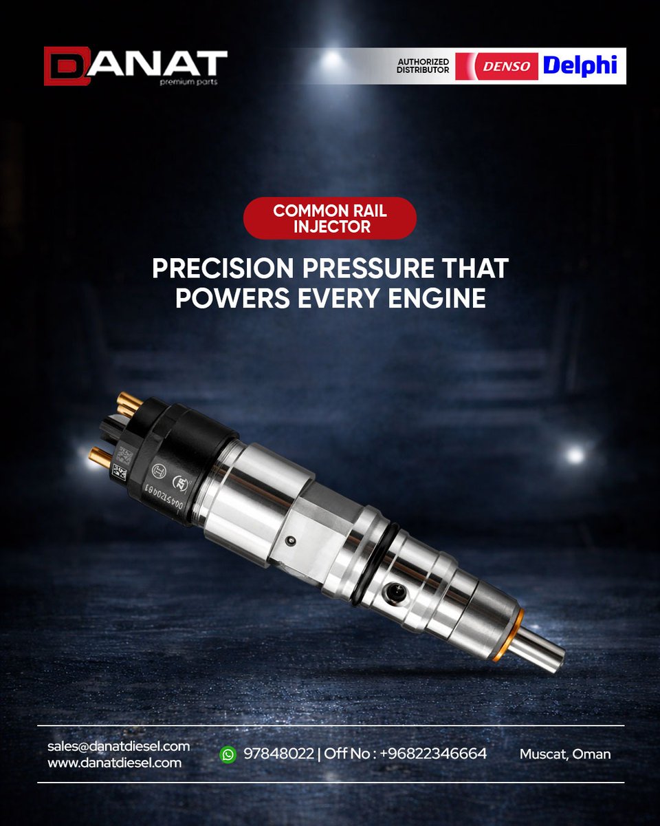 DanatDiesel's tweet image. 🔧 Common Rail Injectors

Precision fuel delivery for better performance, improved fuel efficiency, and smoother diesel engine operation. Built for modern engines and tough conditions.

#CommonRailInjector #DieselEngineOman #FuelInjection #AutoPartsOman #DanatAlMisfaha