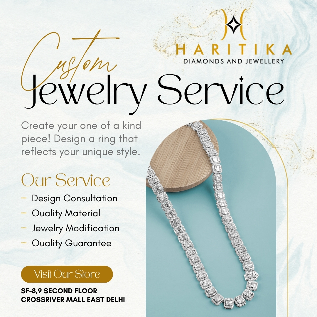 Haritikajewelry's tweet image. Custom jewellery services ✨️ Aap Socho, Hum Banaaye💎💍

Haritika Jewellery me custom jewellery ek service nahi balki aapke ideas ko gold or diamond me reality banane ka bharosa hai 💎💫
#haritikajewellery❤️💎 #customized #jewellerylover #jewelleryadict❤