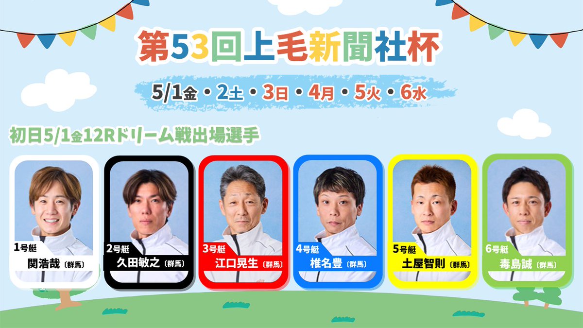 🎏第53回上毛新聞社杯🎏 ドリーム戦メンバーが決定しました