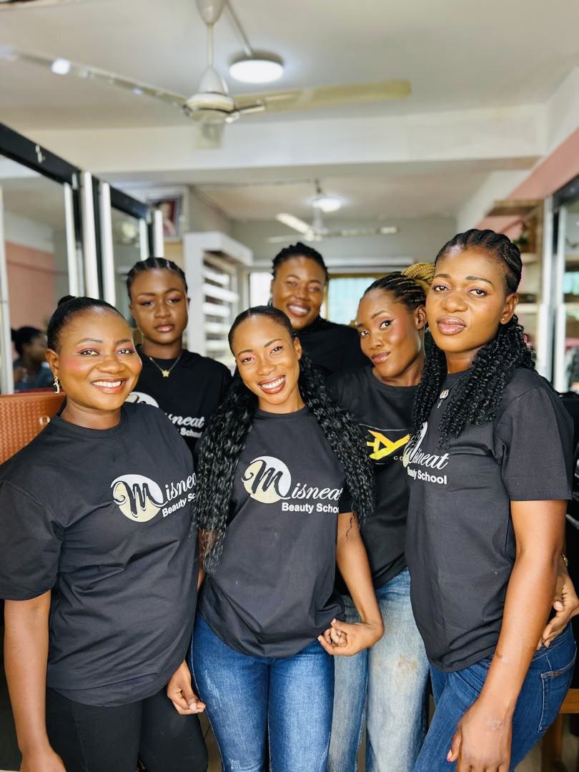pyboamah's tweet photo. My sponsored Skills Training Programme under #Project250 in pictures.
This cohort is being empowered with hands-on training in nail technology, wig making, and makeup at the MissNeat School of Beauty.
Skills development remains a key driver of opportunity, and we are committed to creating pathways for success.
#ServiceWithAction #OkaikweiCentral