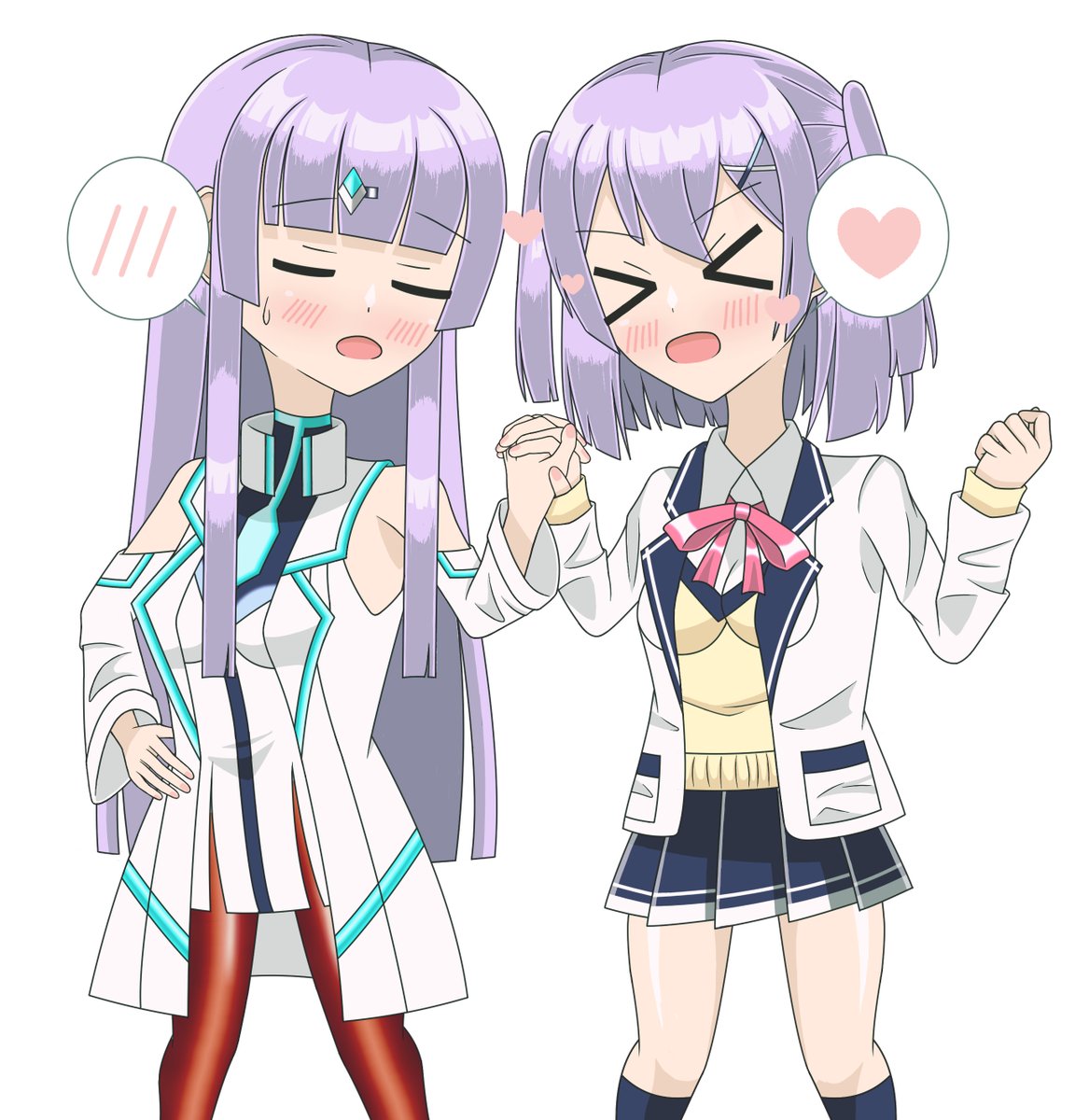 CTpaint_2Z's tweet photo. #オリジナルキャラクター #OC
恋人繋ぎ姉妹絵(零子&amp;弍華) https://t.co/5Fv4pdWLg2