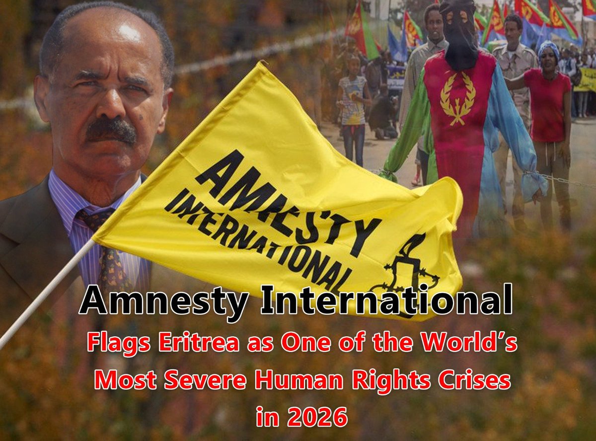 ManZerihun81368's tweet image. #Amnesty  International’s 2026 study of 144 countries confirms that the  #human rights situation in Eritrea remains very dire. Urgent  attention and action are needed to address these serious concerns.