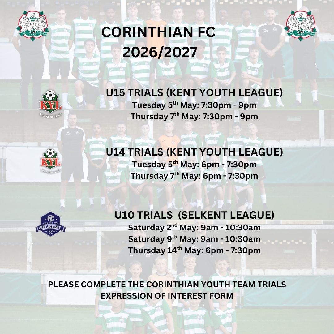 CorinthianFC's tweet photo. #TheHoops Youth Teams 2026/2027

Come and join Corinthian FC Youth Teams, with exceptional coaching and great facilities. 

https://t.co/i6zfVeX7J4

💚🤍 https://t.co/uJQ7nWzcau