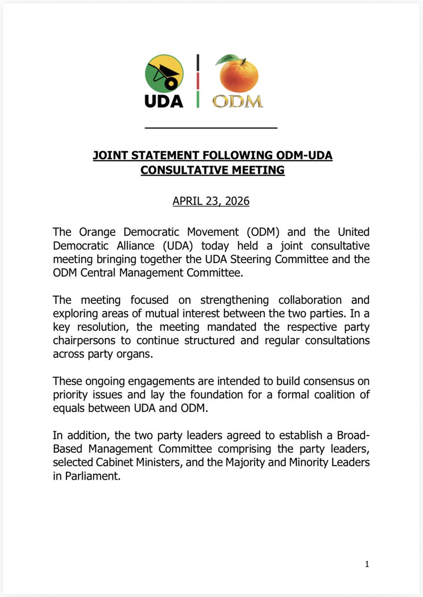 The ODM Party tweet media