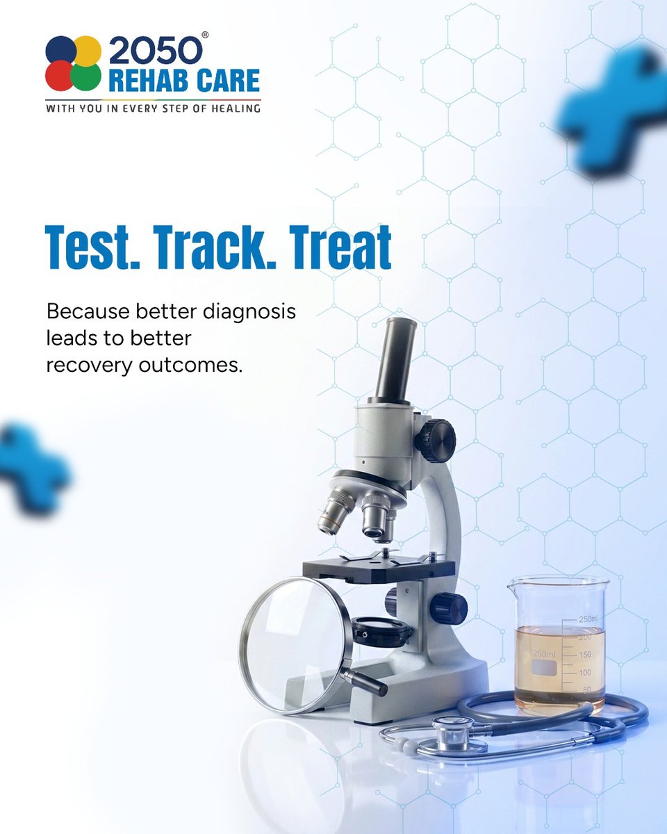 2050rehabcare's tweet image. Better recovery begins with accurate diagnostics, guiding smarter treatment plans and smoother rehabilitation journeys ahead 🔬✨ #2050RehabCare #DiagnosticTesting #BetterRecovery