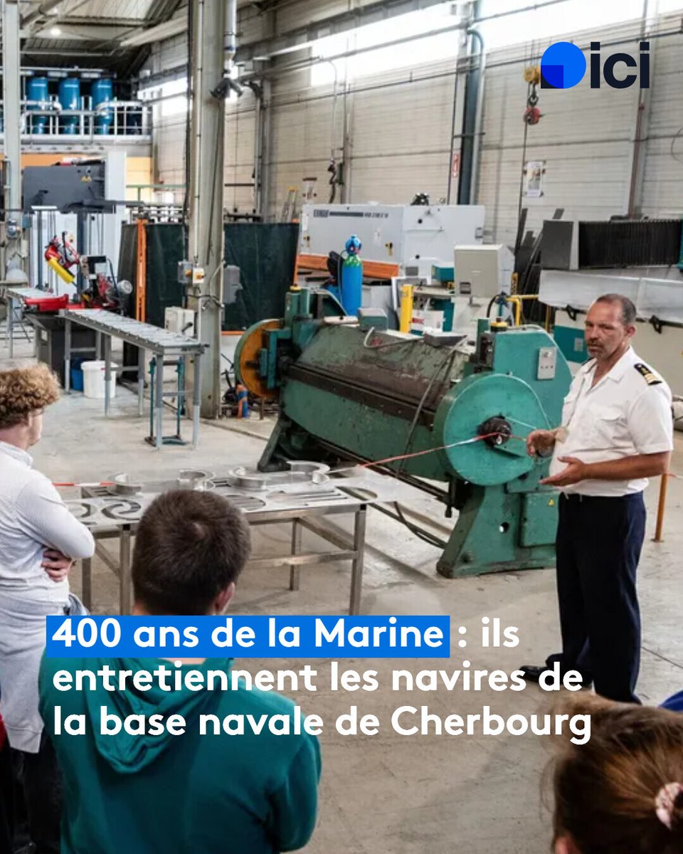 icicotentin's tweet image. REPORTAGE - 400 ans de la @MarineNationale : les "mécanos" de la base navale de @VilleCherbourg #Manche 
➡️ l.ici.fr/9o5F