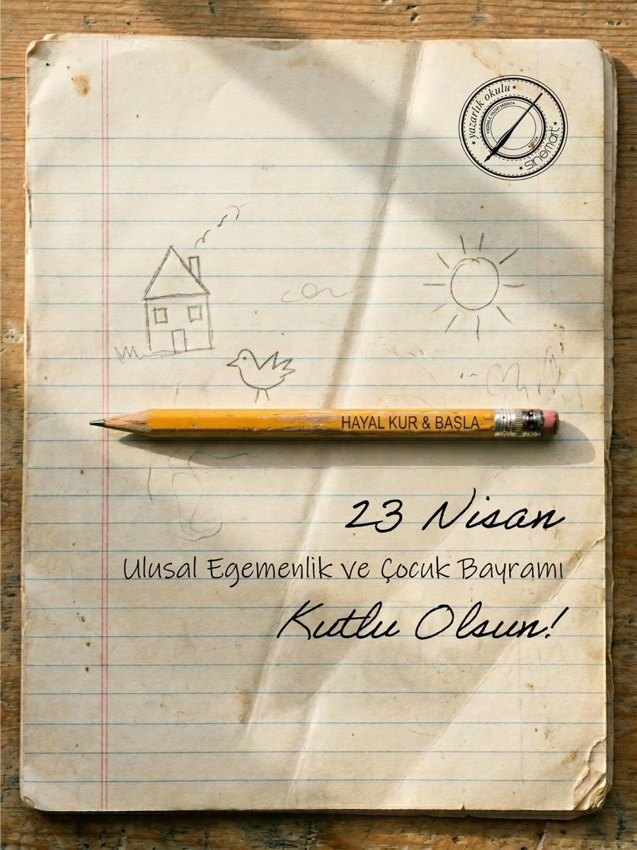 sinemart_'s tweet photo. Bugün 23 Nisan.
Hayal kurmanın en cesur hâlinin çocukluk olduğunu hatırladığımız gün.

Tüm çocukların özgürce hayal kurabildiği, kendini ifade edebildiği bir dünya için…

23 Nisan Ulusal Egemenlik ve Çocuk Bayramı kutlu olsun. 🇹🇷

#23Nisan #SinemartYazarlıkOkulu https://t.co/t4Krmxp2g1