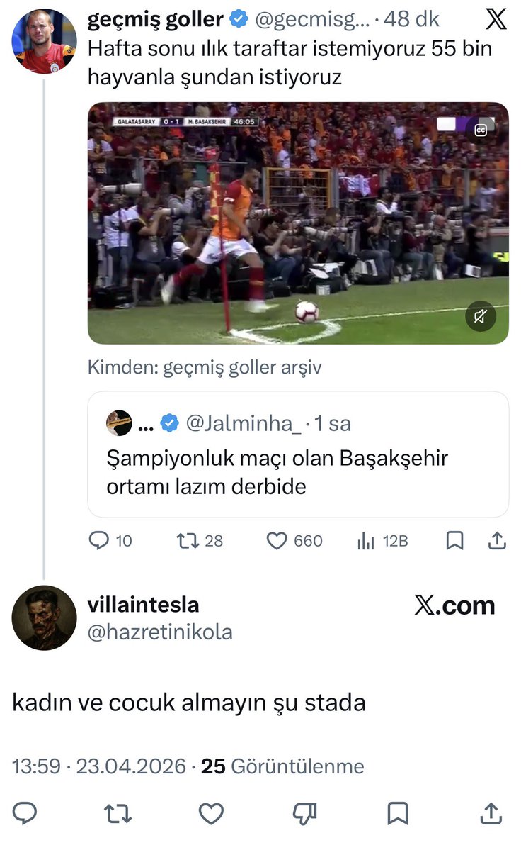 geçmiş goller tweet media