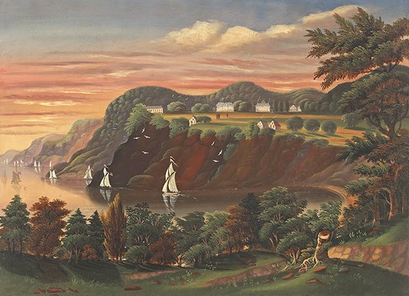 AntiqueDigest's tweet image. Thomas G. Chambers (1803-1866), "View of West Point," oil on canvas, 22" x 30", from the Martin and Deborah Maloy Collection, sold for $44,450 (est. $7000/10,000) at @ChristiesInc maineantiquedigest.com/stories/the-am… #antiques #antique #art #artist #Chambers #WestPoint #painting  #artwork