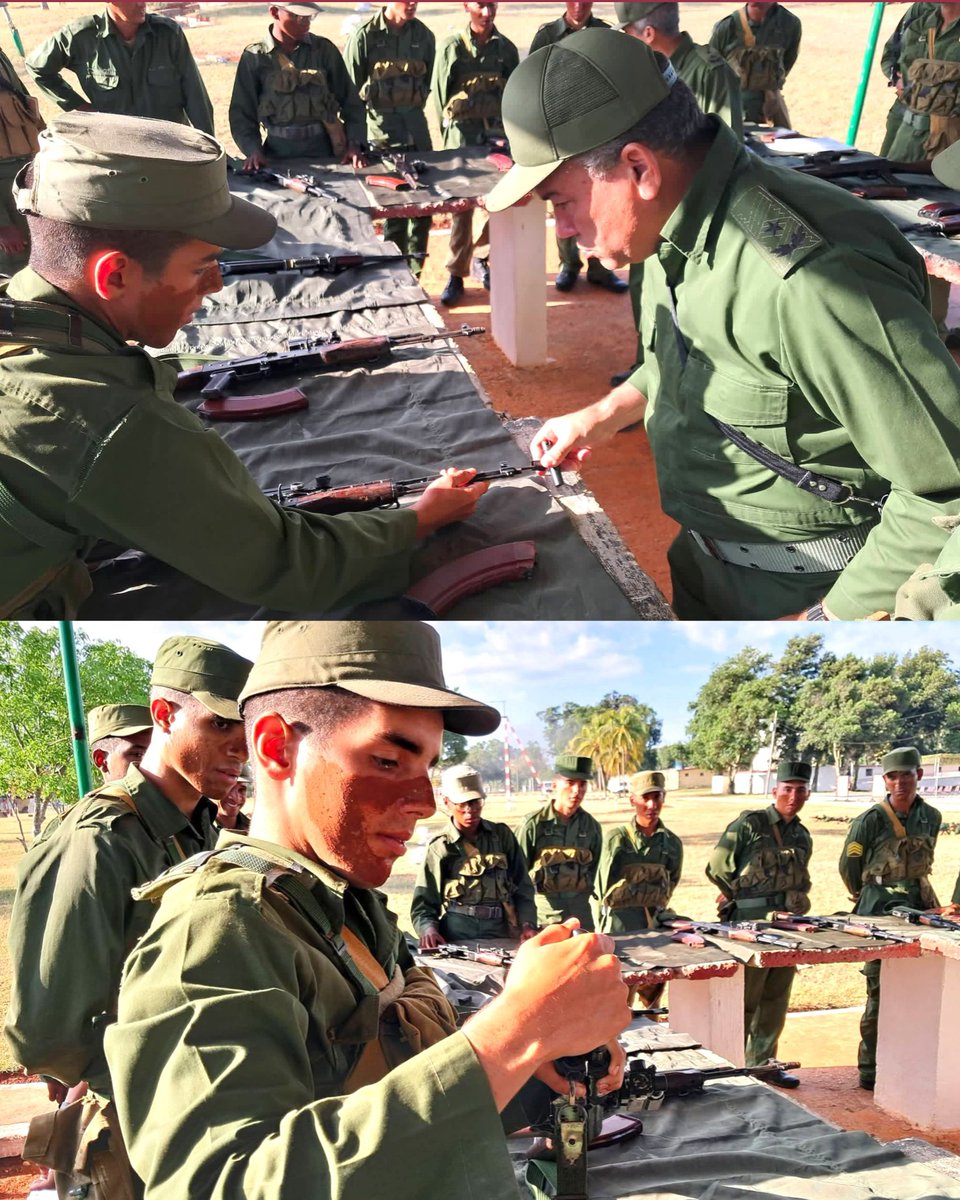 ‼️Los combatientes que cumplen el Servicio Militar Activo se forman día a día mediante el cumplimiento riguroso de las actividades de la preparación combativa. En cada ejercicio, en cada disciplina, se fortalece el carácter y la disposición de nuestra juventud.  

#FARCuba🇨🇺