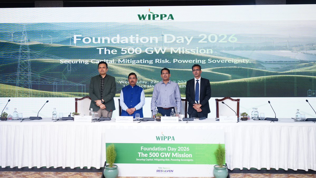_WIPPA's tweet image. WIPPA's Foundation Day, chaired by by Hon Cabinet Min. for New &amp;amp; Renewable Energy, Sh @JoshiPralhad, @mnreindia Sec, Sh Santosh Sarangi, @SECI_Ltd MD, Sh Akash Tripathi, &amp;amp; WIPPA President @parag1sharma set a decisive tone for the future of India's #windenergy landscape.