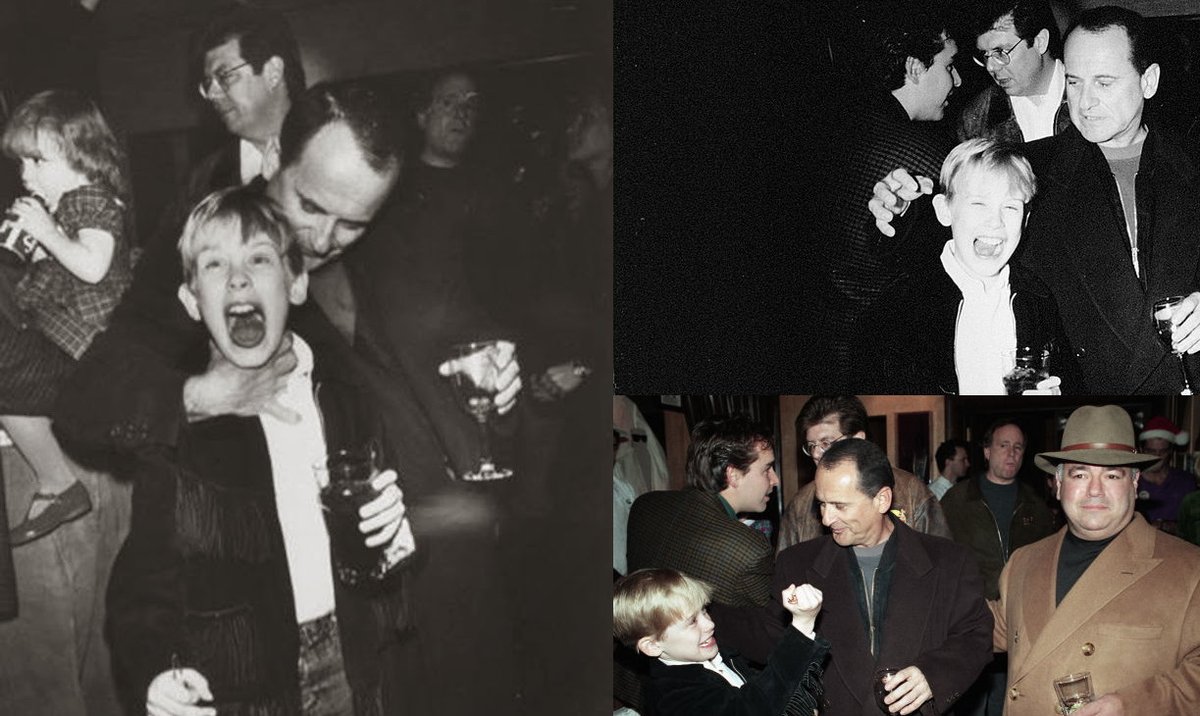 FilmPhonic's tweet image. #BehindTheScenes: Joe Pesci getting his revenge at a cast &amp;amp; crew celebration on the set of 1990's 'Home Alone'.