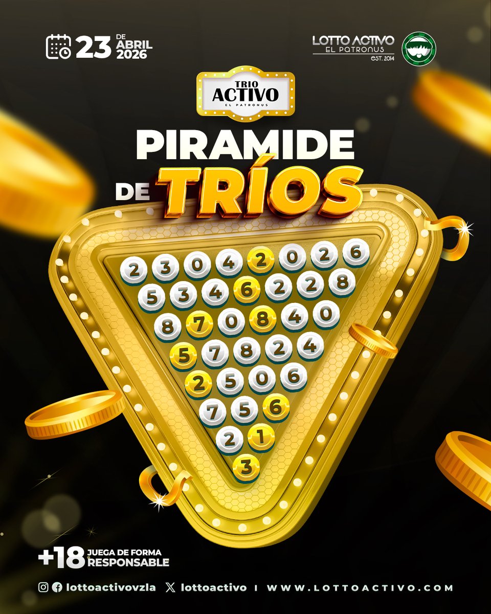 lottoactivo's tweet image. 🌟 ¿Listo para tu jugada del día? 🤩✅

🔺¡Llegaron las Pirámides del Monje Millonario y Trío Activo! 🔥

Atrévete a ganar con Lotto Activo 💚¡Disfruta la emoción y activa tu suerte!

#LottoActivo #disfruta #MonjeMillonario #TrioActivo #Venezuela #actívate #animalitos