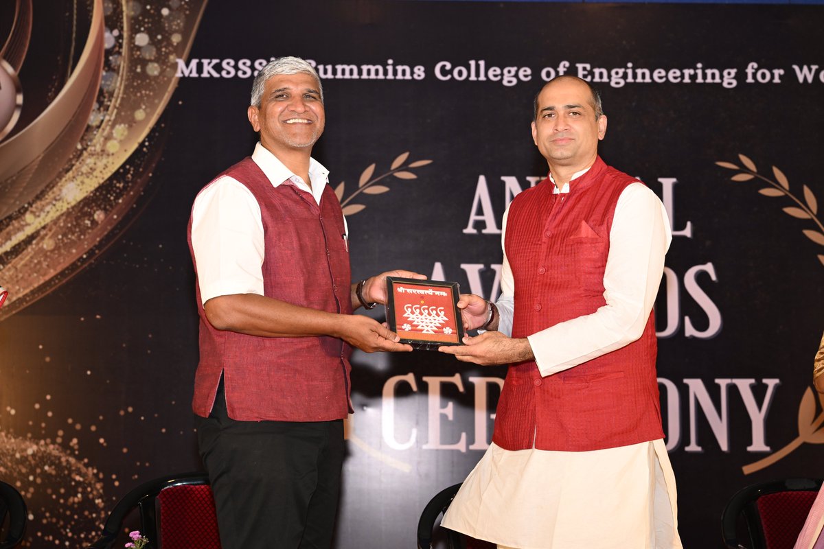 CumminsCollege's tweet photo. Cummins College of Engineering for Women proudly hosted the Annual Awards Ceremony &amp; B. Tech Felicitation on 16th April 2026 https://t.co/KaeHUCLYdK