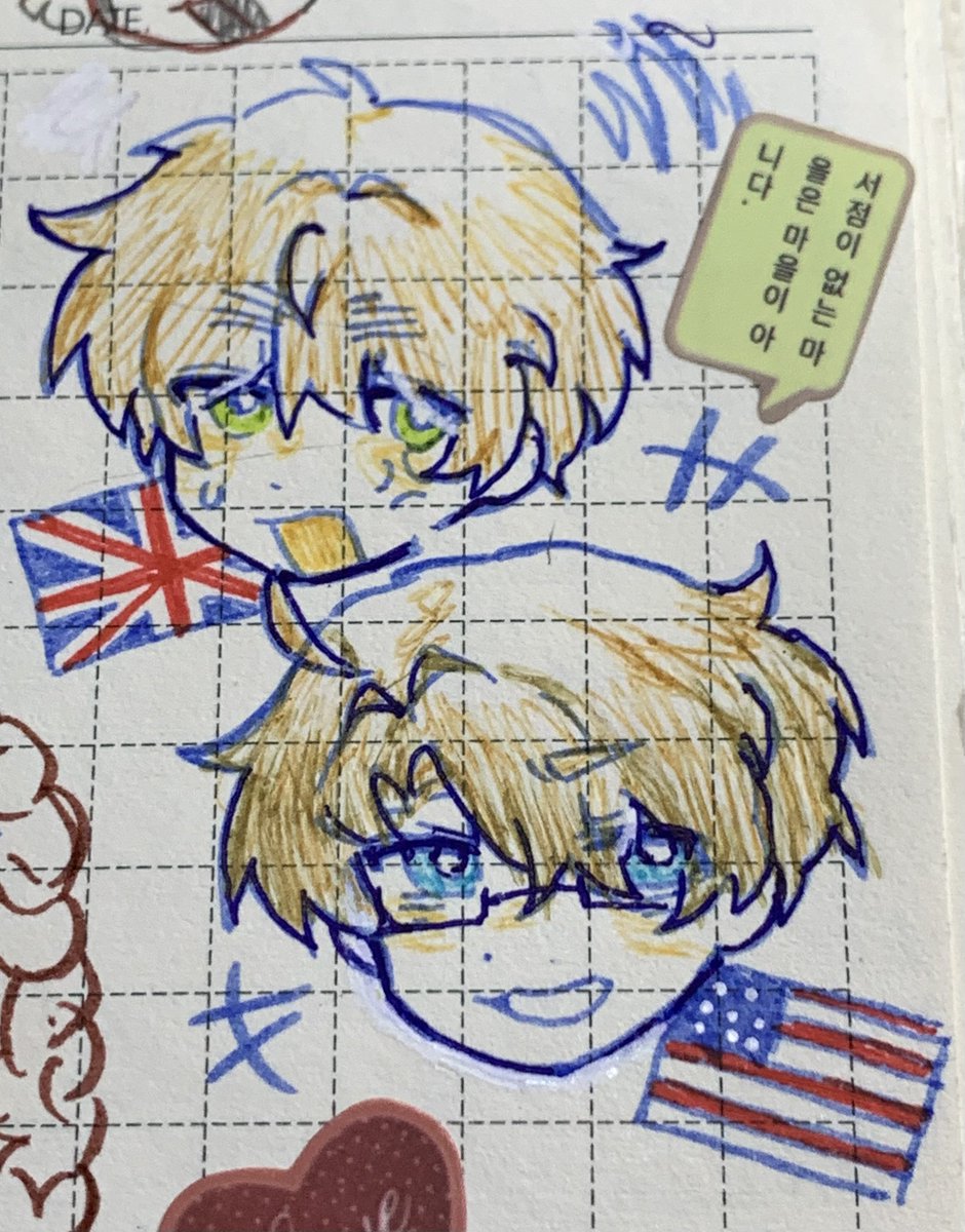 sein_glassdrop2's tweet image. I don't really like drawing on paper 
#hetalia #lithuania #usuk