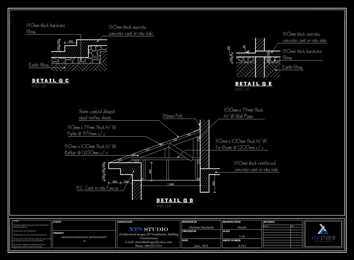 kachiChrisO's tweet image. Architecture without details, is a mere sketch.

2023 design project.
Software: Archicad 20
Color: Ps color invert

#architecture #architect #xtnstudio #3Dviz #constructionsrawing