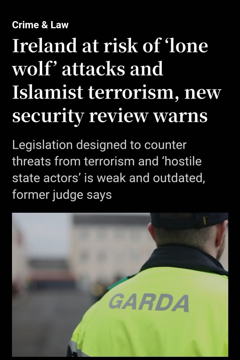 We've already experienced these attacks. 

A Japenese student in Dundalk stabbed by an Egyptian asylum seeker in 2018.

Two Irishmen beheaded in Sligo by a Kurdish immigrant in 2022.

4 school children and a crèche worker stabbed by an Algerian in 2023. 

An Army chaplain stabbed