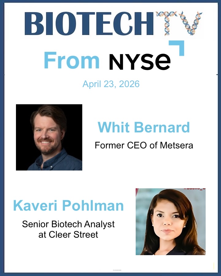 𝐓𝐨𝐝𝐚𝐲: BiotechTV will be broadcasting from the iconic @NYSE.