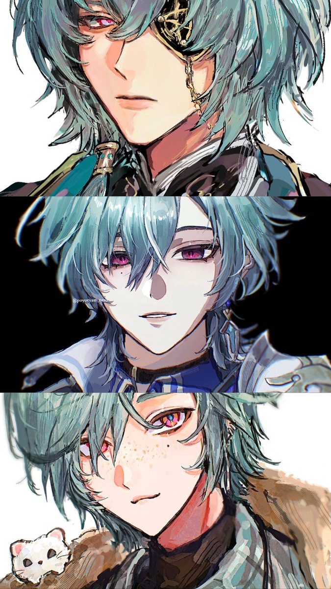 最近の緑髪ピンク目集めた 
描き分け命❕