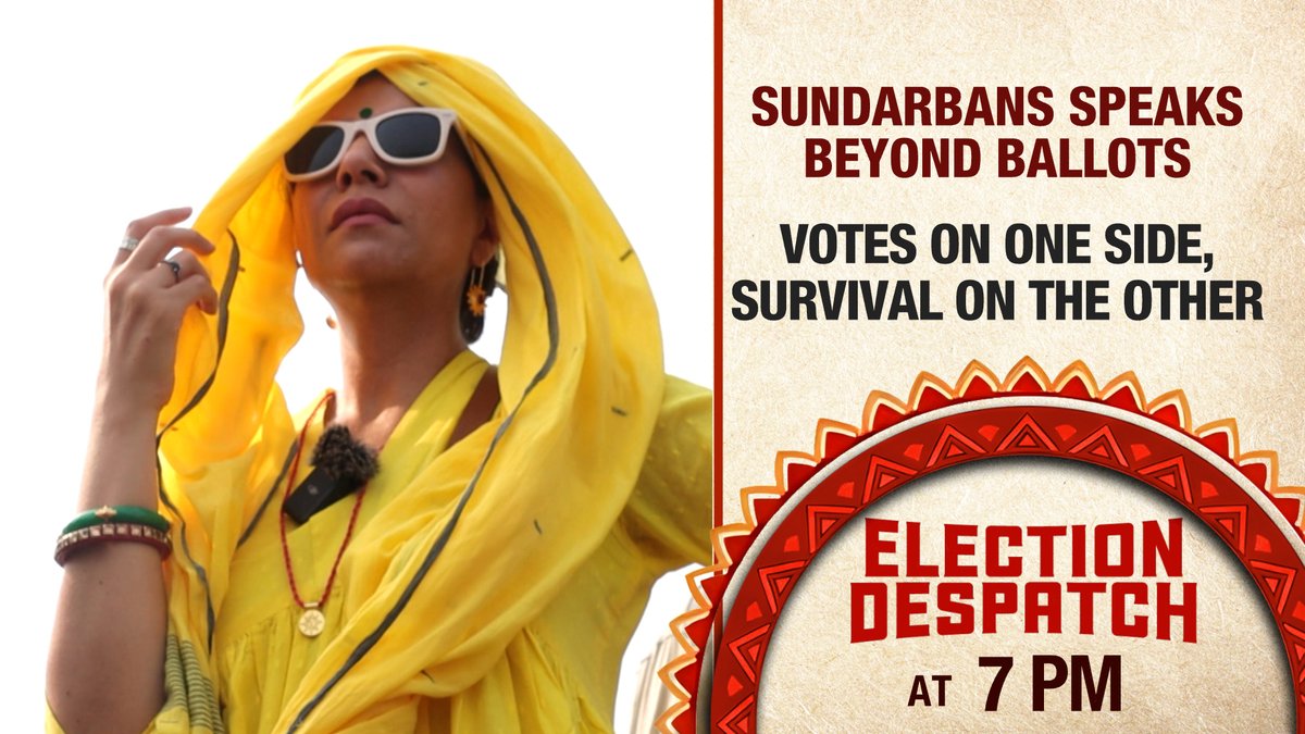 IndiaToday's tweet photo. Sundarbans Speaks Beyond Ballots
Votes On One Side, Survival On The Other
Watch #ElectionDespatch @ 7 pm with @PreetiChoudhry
#Promo https://t.co/ifK63BiYhD
