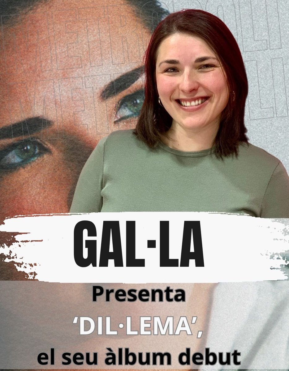 MetropoliRadio4's tweet image. 🗣️:'Cada cançó planteja un dil·lema que he tingut a la meva vida'

🎶 L'artista barcelonia Gal·la ( @GALpuntetLA ) presenta #𝑫𝑰𝑳·𝑳𝑬𝑴𝑨 , el seu àlbum debut amb una clara sonoritat de pop electrònic❗️ 

🎧 Recupera l'#𝔼ℕ𝕋ℝ𝔼𝕍𝕀𝕊𝕋𝔸 
🔗rtve.es/a/17037473/
#musica