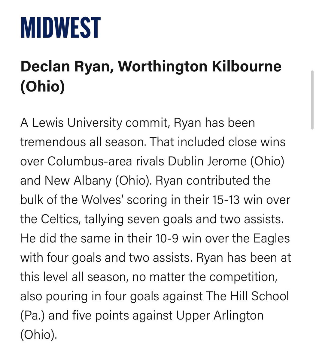 KilbourneLax's tweet photo. Congrats, @DeclanRyan_16! Go Wolves! https://t.co/cbuDZILCfg