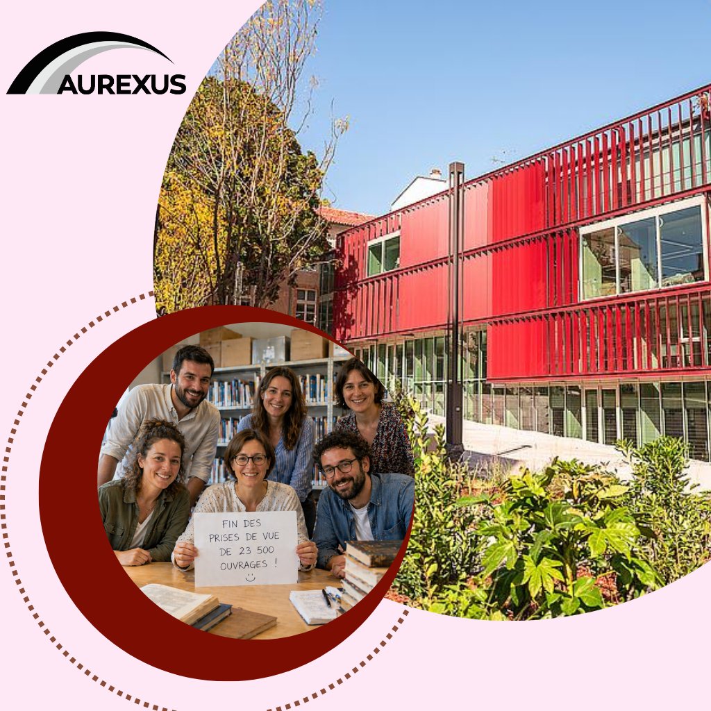 AureXus's tweet photo. 📚 CATALOGAGE DE LA MÉDIATHÈQUE DE BAYONNE

Dans le cadre de son projet de catalogage, AUREXUS vient de finaliser les prises de vue de 23 500 ouvrages à la médiathèque de Bayonne.

🎯 Prochaine étape : le traitement en atelier.
Les équipes d'AUREXUS poursuivent le travail, images en main, avec des outils développés en interne pour optimiser toute la chaîne de référencement :
• OCR
• Intelligence artificielle pour la reconnaissance des titres et des auteurs
• Structuration des données
• Dérivation et création des notices

🎉 Cette fin d’étape coïncide avec la Fête du jambon de Bayonne, une belle occasion de fêter le travail accompli ces quatre derniers mois.