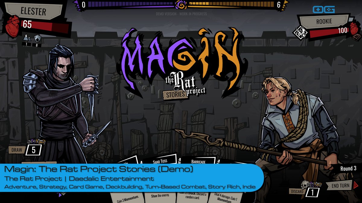 OverageGmngCom's tweet image. OG plays Magin: The Rat Project Stories (Demo)!
youtube.com/watch?v=Tg0eJF…

Like &amp;amp; Sub!

@Magin_TRPS
@daedalic

#magin #cardgame #deckbuilding #turnbased #storyrich #IndieGameTrends #IndieWatch #IndieDev #GameDev #IndieGameDev #IndieGame #IndieGames #Gameplay #letsplay #gaming