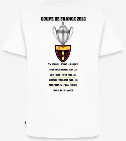 Suite à notre qualification en finale de la CDF, nous lançons un t-shirt édition spéciale Finale CDF 2026 au tarif de 20 €.
⚠️ Uniquement sur commande ⚠️
Retrait la semaine de la finale, le lieu vous sera communiqué prochainement.
Date limite : 26 avril 
Lien ci dessous