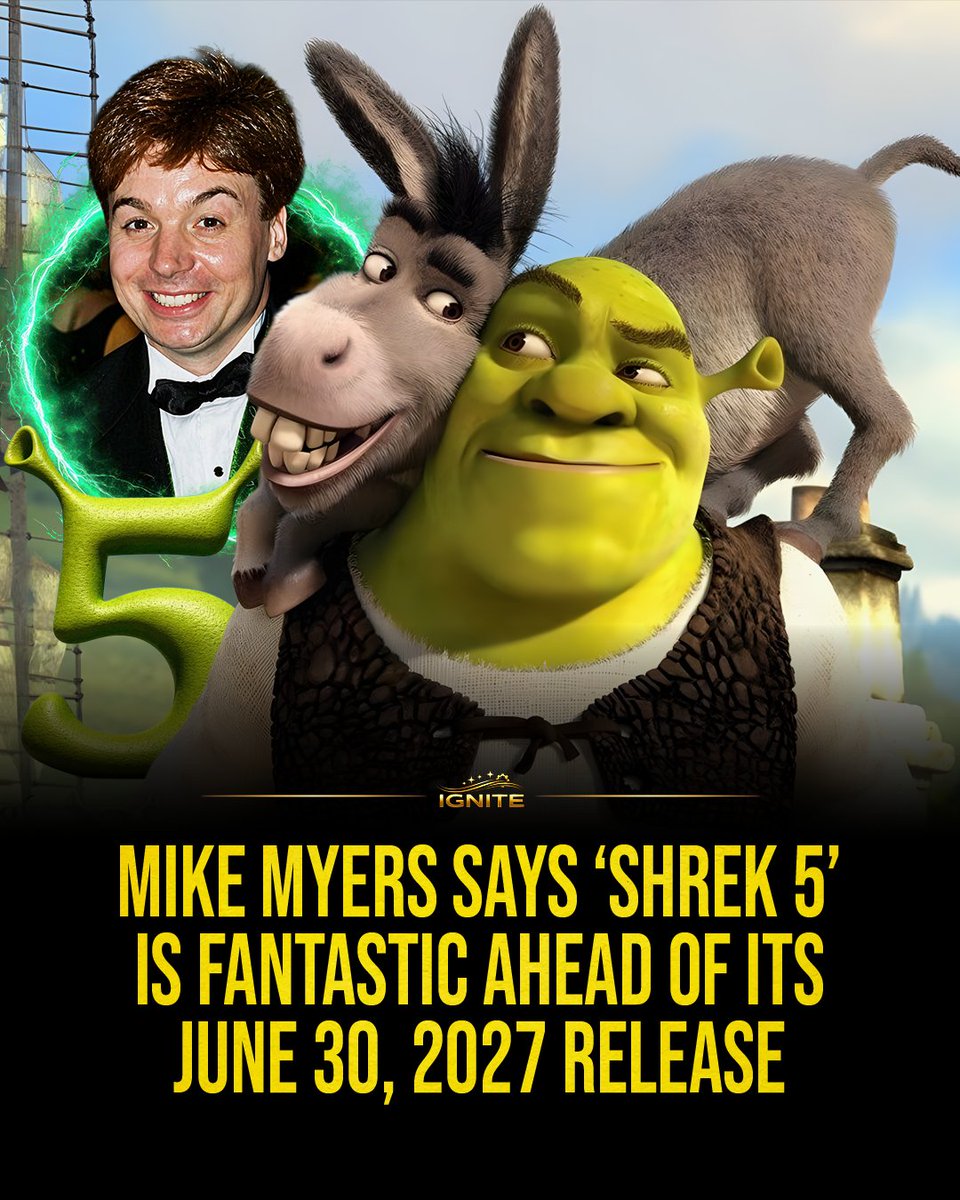 GazeGlobal14039's tweet image. Mike Myers confirms he’s seen the film and it's amazing. Zendaya joins the cast as Shrek &amp;amp; Fiona’s daughter! June 30, 2027, can't come soon enough. 🎬 

​#Shrek #Hollywood #Zendaya #MovieUpdate #MustWatch #Shrek5