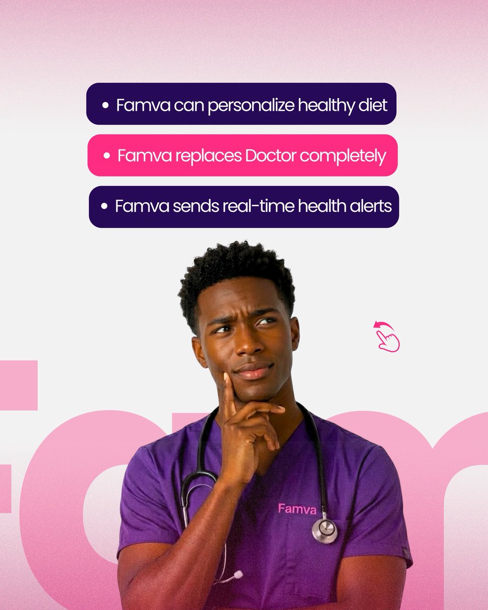 myfamva's tweet photo. Don’t rush… think well 😄
Drop Truth or Lie in the comments and let’s see who gets it right.
Game on⤵️
Join the early users
🔗https://t.co/SaUaIRcYj1
#Famva #TruthOrLie #HealthcareWithHumor #AIHealthcare #ElderlyCare https://t.co/XOJWkR1Hsp