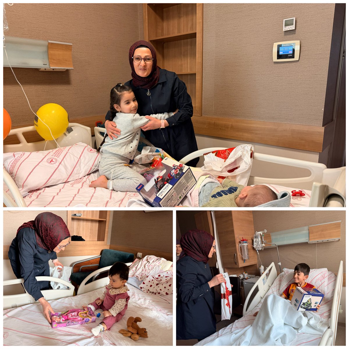 İl Kadın Kolları Başkanımız Özlem YILMAZ ve teşkilat mensuplarımız ile birlikte, Meram Devlet Hastanesi ve Dr. Ali Kemal Belviranlı Kadın Doğum ve Çocuk Hastanesi’nde tedavi gören çocuklarımızı ziyaret ederek 23 Nisan coşkusunu paylaştık. 🇹🇷

Tüm yavrularımıza acil şifalar
