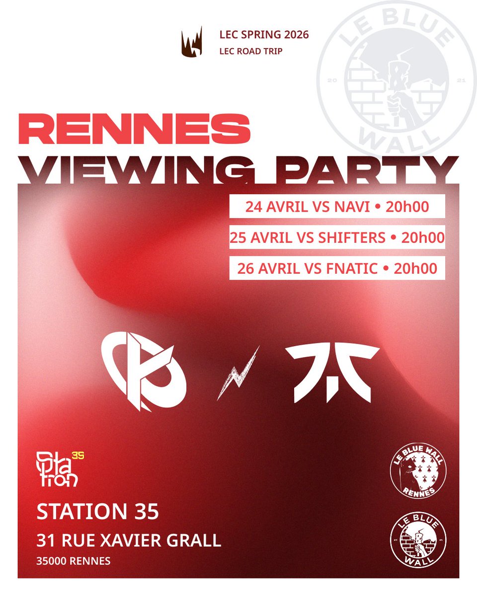 LBWRennes's tweet photo. Hey hey hey Rennes 👋

On arrive aux Arènes!! Et pour ceux qui ne font pas le déplacement il est toujours possible d'aller à @StationEsport tout le weekend!!

Nous jouons à 20h mais les matchs seront diffusés dès 18h30 https://t.co/ap7ZKhT25R