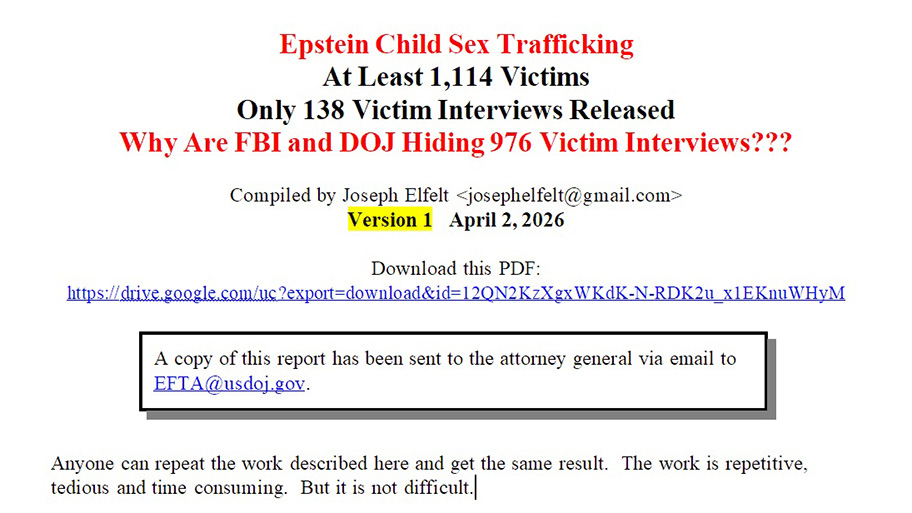 <a href="/OutFrontCNN/">Erin Burnett OutFront</a> <a href="/KyungLahCNN/">Kyung Lah</a> 1,114 victims per FBI
138 unique FD-302 victim interviews released
976 victim interviews (at least!) DOJ is hiding

My analysis with details and citations to the record is a PDF hosted on Google drive:
drive.google.com/uc?export=down…

#Epstein #EpsteinFiles