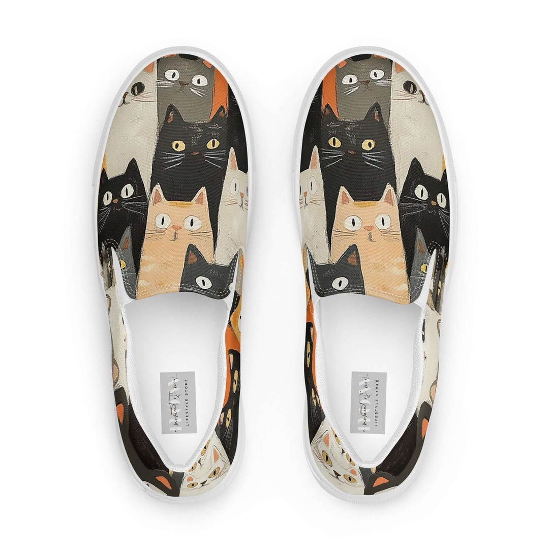 amomentofnow's tweet image. Your feline obsession got a new best friend! 🐱 Introducing Cat Lover's Dream Slip-On Canvas Shoes — covered in adorable cats. Step into purr-fection. Try now at amomentofnow.com/products/cat-l… #CatLover #CatShoes #CatMom #PetLovers #FashionForCatPeople