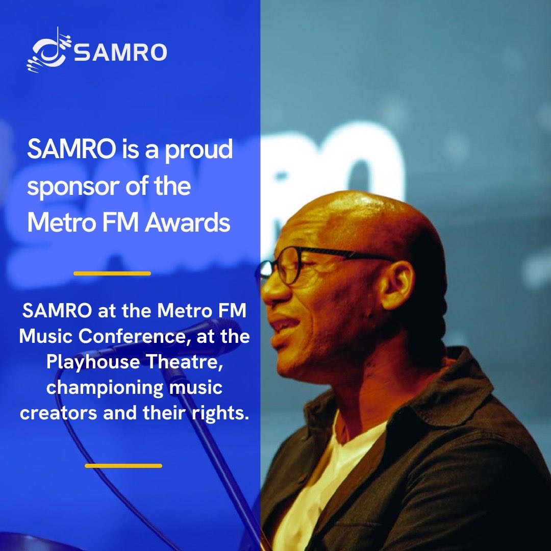 SAMROMusic's tweet image. SAMRO is at the @metrofmsa Music Conference with sales and licencing GM, Karabo Senna.
Proud to back the creators and composers behind the music we love.

#Samro #MusicBusiness #musicbusiness